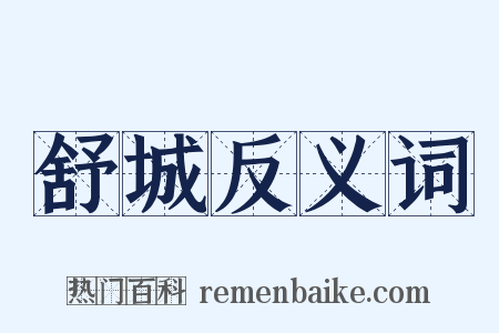 舒城反义词是什么意思的图片